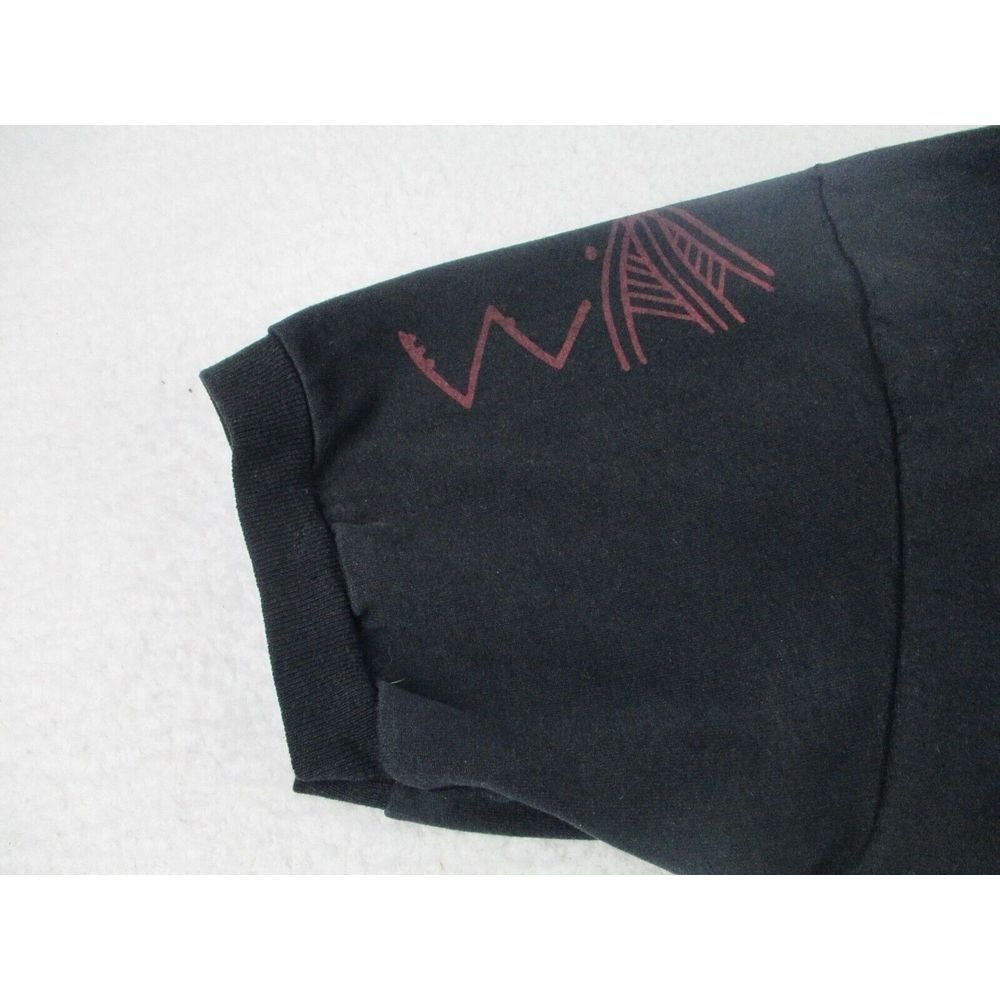 VTG‎ Screen Stars Polo Shirt Mens XL Black Tribal Art Print Short Sleeves Casual - Picture 5 of 9